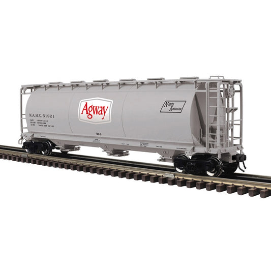 *PRE-ORDER* Atlas O Master # 3003231 Agway 3-BAY CYLINDRICAL HOPPER Rd # 51921, 51924 - 3RL (ETA 2027)