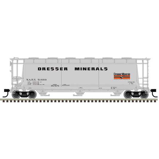 *PRE-ORDER* Atlas O Master # 3003232 Dresser Minerals 3-BAY CYLINDRICAL HOPPER Rd # 51860, or 51877 - 3RL (ETA 2027)