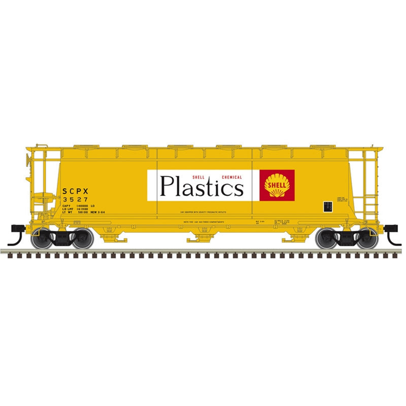 *PRE-ORDER* Atlas O Master # 3003235 Shell Plastics 3-BAY CYLINDRICAL HOPPER Rd # 3527, 3533 - 3RL (ETA 2027)