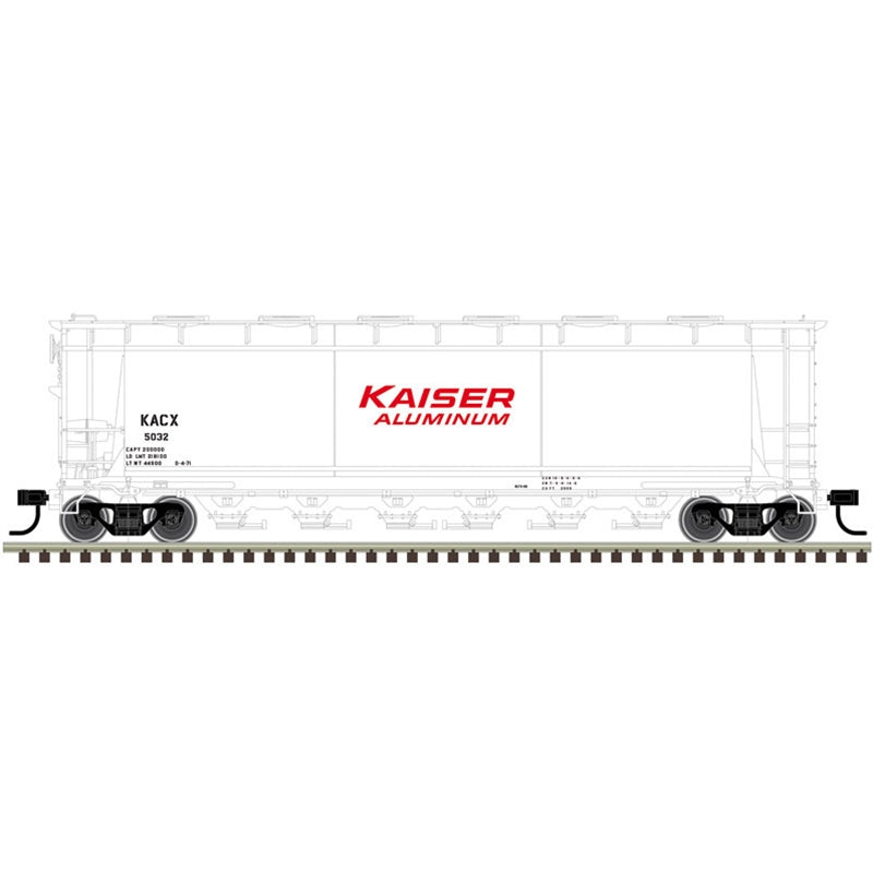 *PRE-ORDER* Atlas O Master # 3003236 Kaiser Aluminum 6-BAY CYLINDRICAL HOPPER Rd # 5032, 5036 - 3RL (ETA 2027)