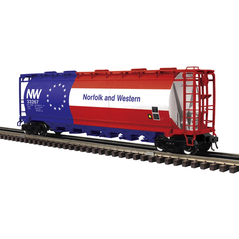 *PRE-ORDER* Atlas O Master # 3003237 Norfolk & Western Bicentennial 6-BAY CYLINDRICAL HOPPER Rd # 33267 - 3RL (ETA 2027)