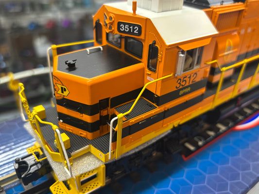 Now IN STOCK, E-Z Catch Buffalo & Pittsburgh Custom Atlas O Premier GP38-2 Cab # 3512 ( 3-Rail )