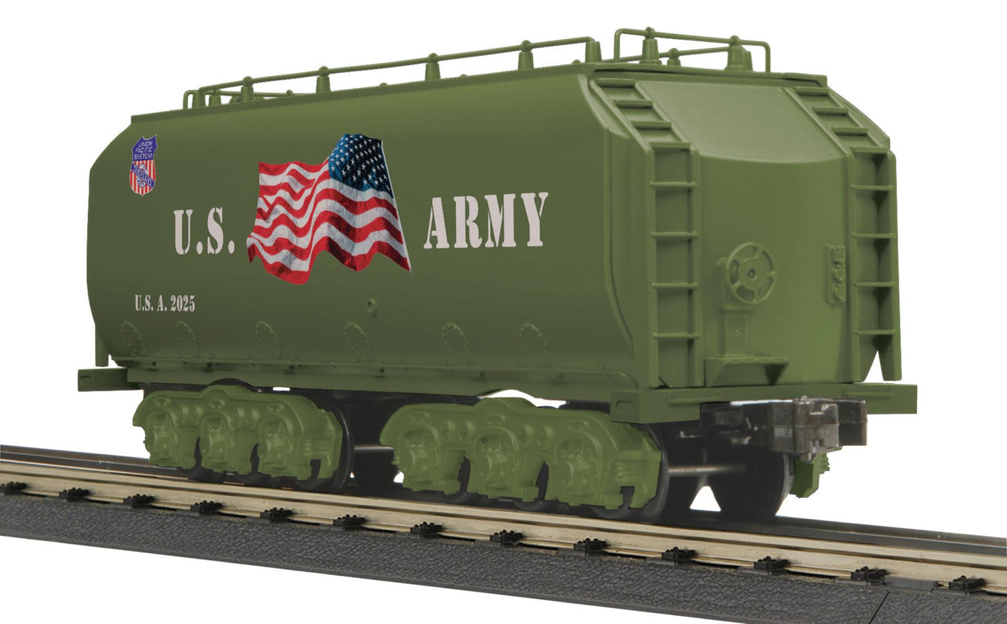 *PRE-ORDER* MTH # 30-30008 O Gauge RailKing U.S. Army Auxiliary Water Tender (Die-Cast) Rd # 2025 - ETA 2027
