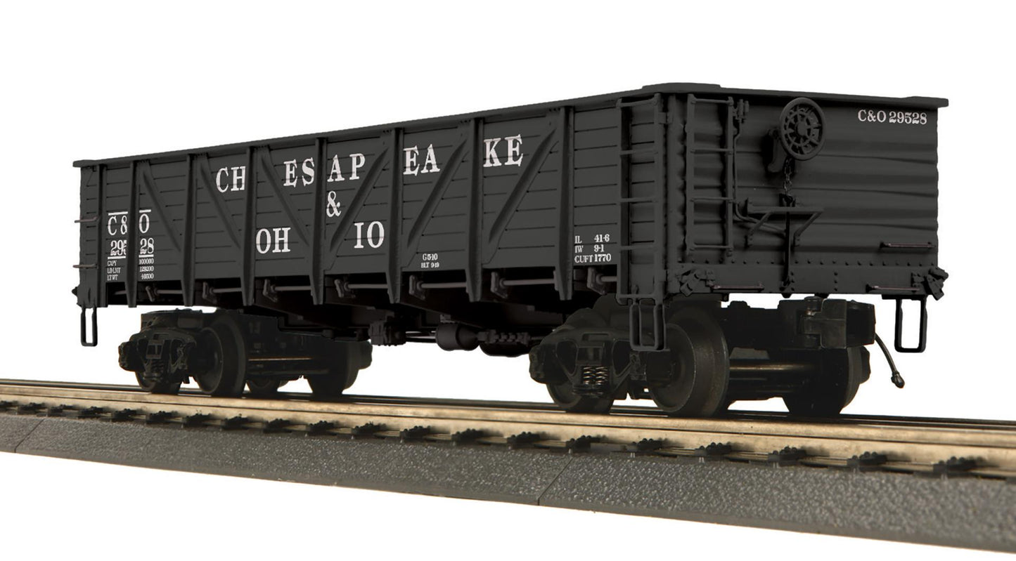 *PRE-ORDER* MTH Premier # 20-95962 O Scale Chesapeake & Ohio 50 Ton Composite Drop Bottom Gondola Car Rd # 29528 - ETA 2027