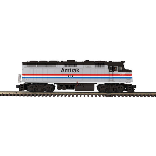 PRE-ORDER Atlas O Premier #30138748 F40PH LOCOMOTIVE AMTRAK PHASE III (OPERATION LIFESAVER) #231 (SILVER/BLACK/RED/WHITE/BLUE) - 3RL