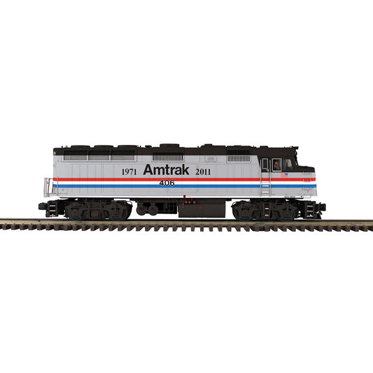PRE-ORDER Atlas O Premier #30138749 F40PH LOCOMOTIVE AMTRAK PHASE III (40th Anniversary) #406 (SILVER/BLACK/RED/WHITE/BLUE) - 3RL