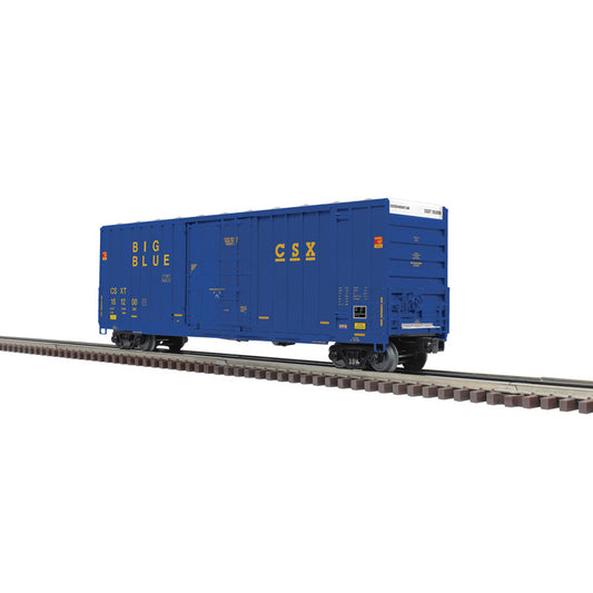 PRE-ORDER Atlas O Premier #3003116 50' Gunderson Box Car CSX* "Big Blue" Choose Rd # 151200 or 151303 (BLUE/YELLOW) - 3RL