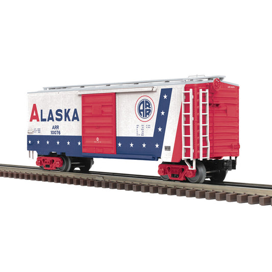 PRE-ORDER Atlas O Premier #3009047 40' PS-1 BOX CAR ALASKA 10076 LIMITED EDITION (RED/WHITE/BLUE) - 3RL