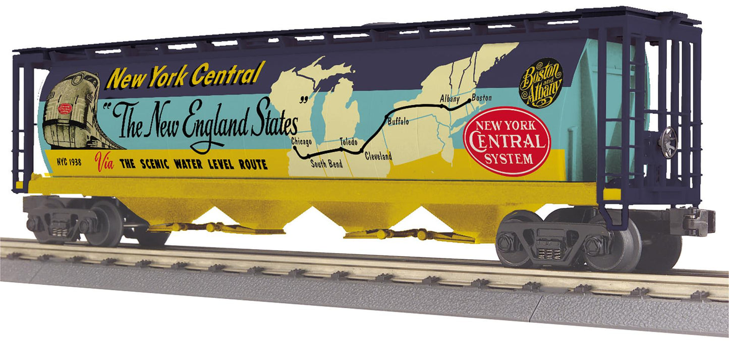 *PRE-ORDER* (ETA Oct 2026) MTH RailKing O Gauge # 30-75777 4-Bay Cylindrical Hopper Car NEW YORK CENTRAL Cab # 1938