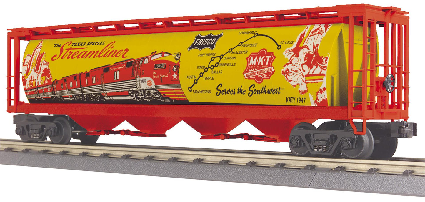 *PRE-ORDER* (ETA Oct 2026) MTH RailKing O Gauge # 30-75778 4-Bay Cylindrical Hopper Car KATY Cab # 1947