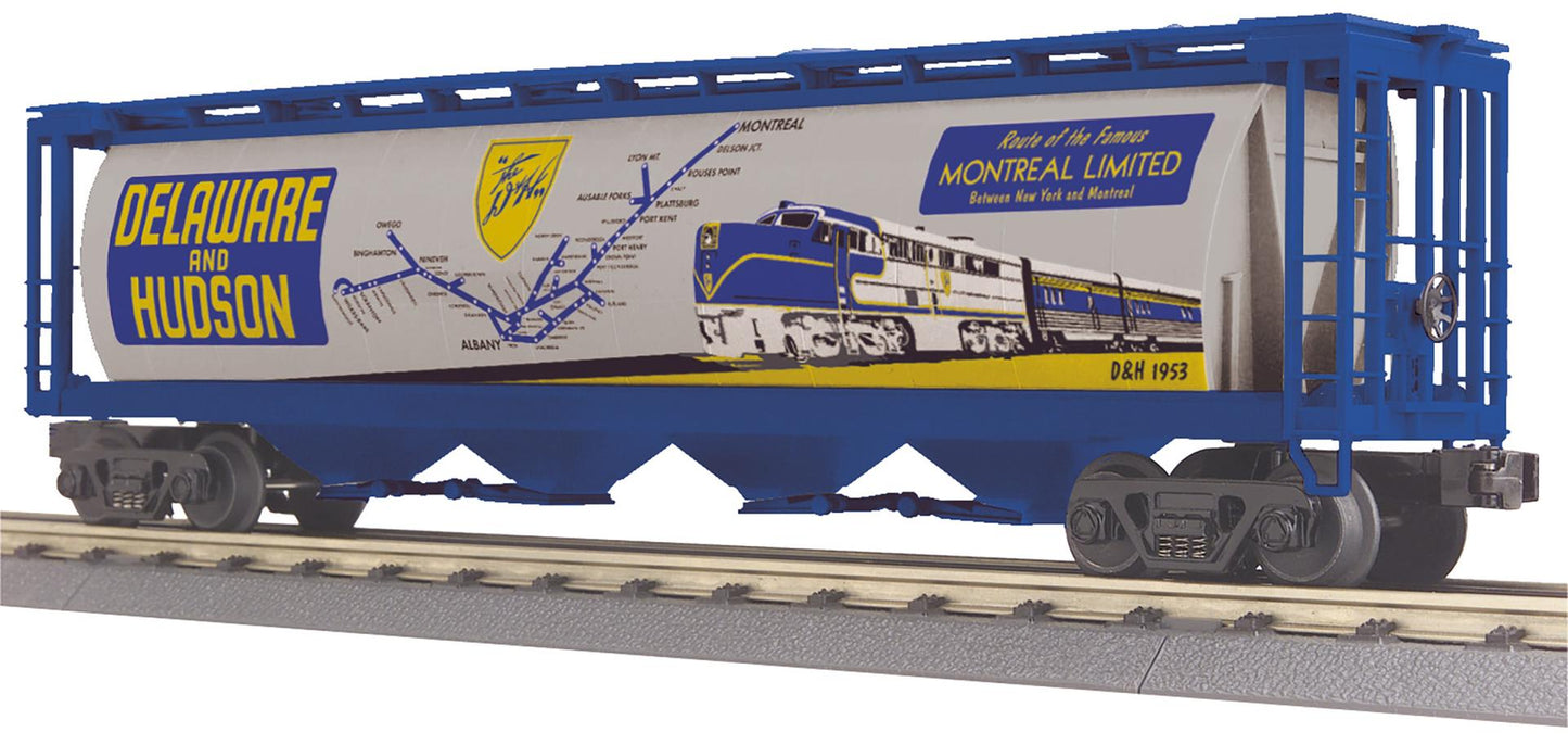 *PRE-ORDER* (ETA Oct 2026) MTH RailKing O Gauge # 30-75779 4-Bay Cylindrical Hopper Car DELAWARE & HUDSON Cab # 1953