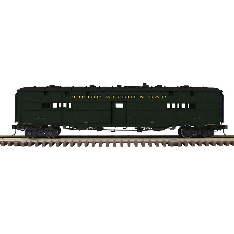 PRE-ORDER ATLAS MASTER O  #3007728 TROOP CAR KITCHEN CAR Choose Rd # K-323, K-379, K-408, K-470 (GREEN/GOLD) - 3RL