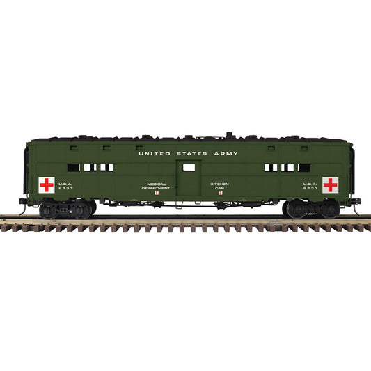 PRE-ORDER ATLAS MASTER O  #3007729 TROOP CAR US ARMY HOSPITAL CAR Choose Rd # 8737, 8745, 8754, 8761 (GREEN/WHITE) - 3RL