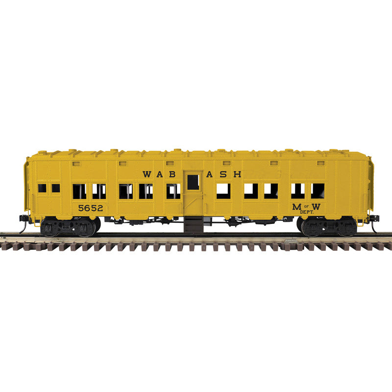 PRE-ORDER ATLAS MASTER O  #3007733 PULLMAN TROOP SLEEPER CAR WABASH (MOW) Choose Rd # 5652, 5654, 5667, 5719 (YELLOW/BLACK) - 3RL