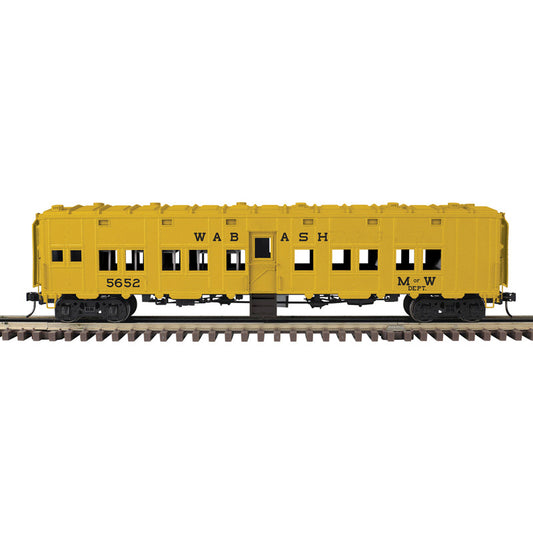PRE-ORDER ATLAS MASTER O  #3007733 PULLMAN TROOP SLEEPER CAR WABASH (MOW) Choose Rd # 5652, 5654, 5667, 5719 (YELLOW/BLACK) - 3RL