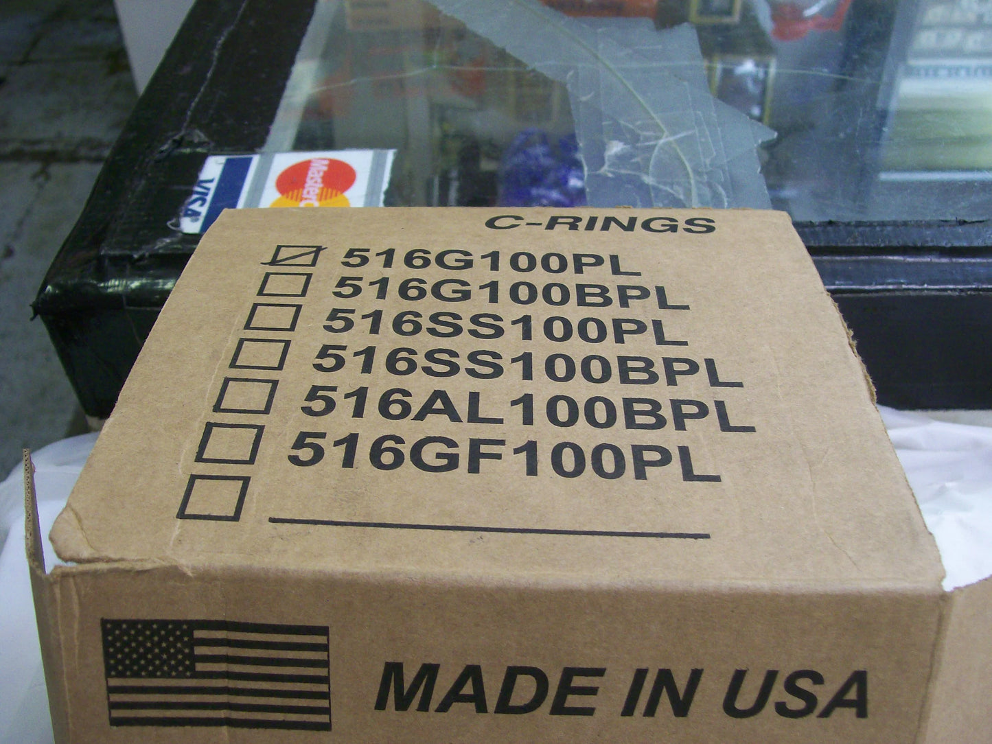 Galvanized C-Ring's ( Sharp Point ) 1/2" USA Made 10,000 per box ( For Air Tools Only )