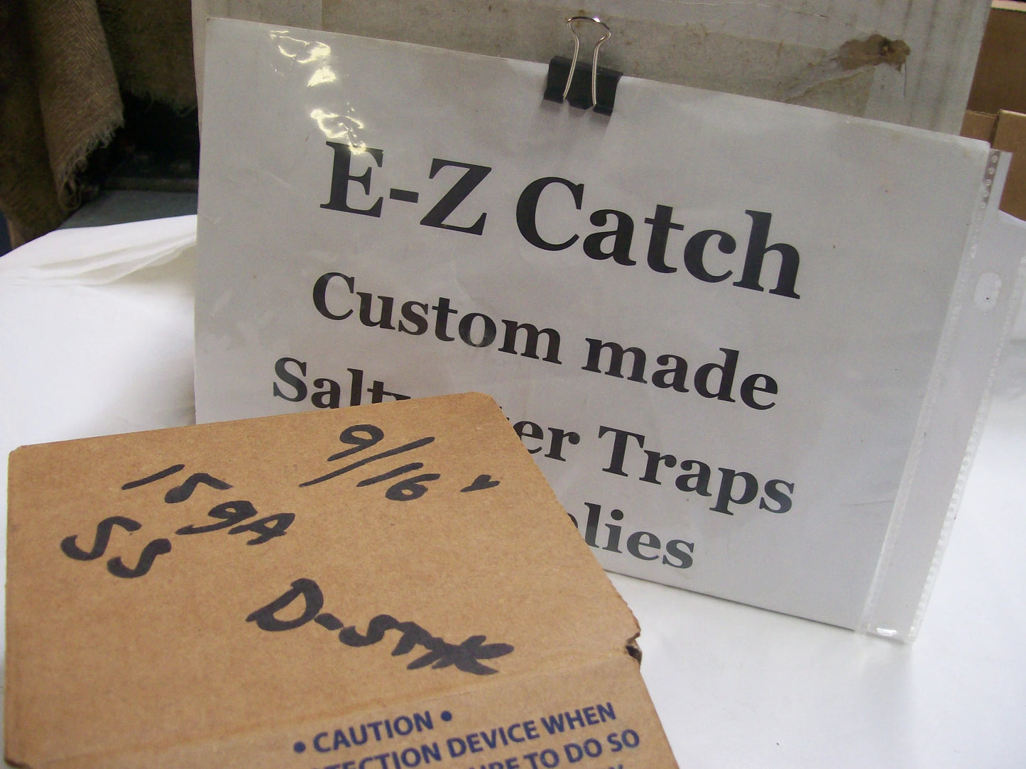 E-Z Catch # 515DSS50PL ( 2,500pc's ) Size  9/16" Stainless Steel Hog Rings (Blunt)