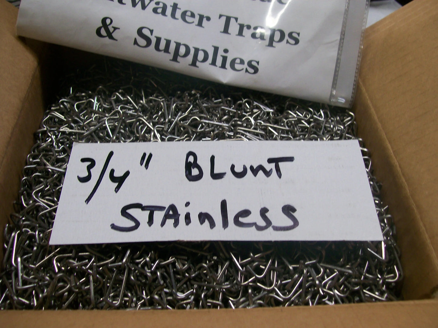 25 Pound Box Stainless Steel Blunt 15 Gauge Loose Hog Rings Size 3/4 inch