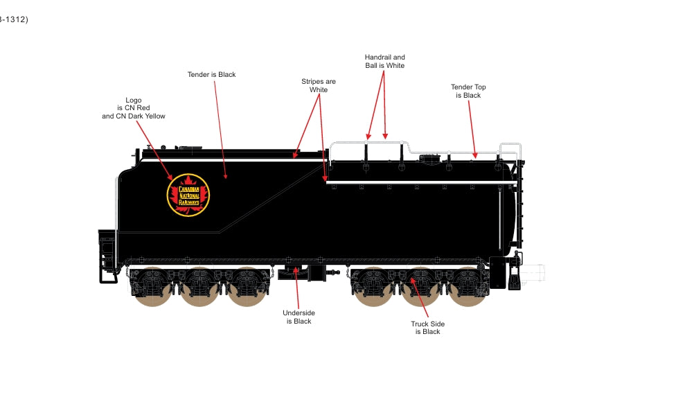 Pre-Order ETA June 2026 MTH Premier Canadian National 4-8-4 Steam Engine (Cab #6218) 20-30133-1