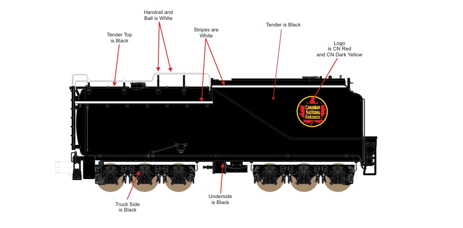 Pre-Order ETA June 2026 MTH Premier Canadian National 4-8-4 Steam Engine (Cab #6218) 20-30133-1