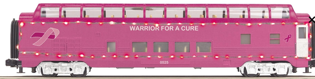 In Stock Cancer Awareness 60’ Streamlined Passenger w/ Red LED’s -Full Dome Vista (30-68297