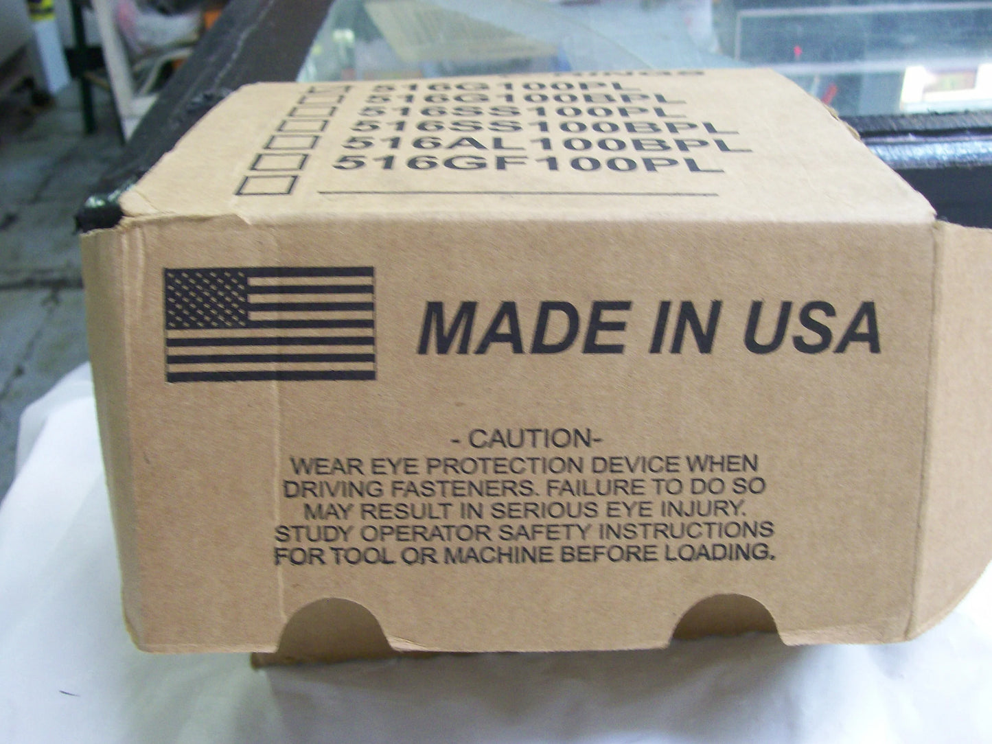 Galvanized C-Ring's ( Sharp Point ) 1/2" USA Made 10,000 per box ( For Air Tools Only )