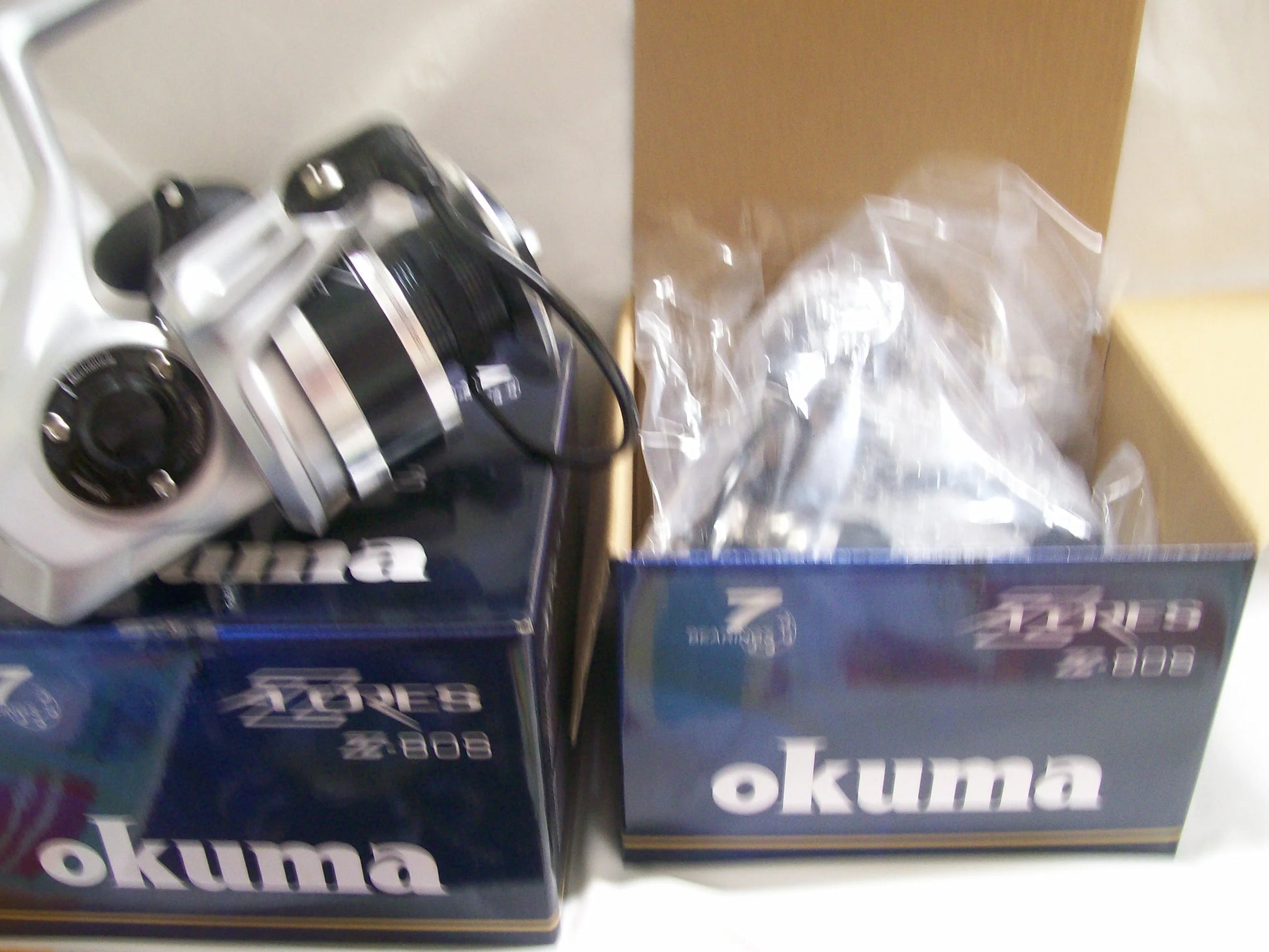 okuma azores saltwater spinning reel z-80 s Two Pack Okuma Azores Z-80S Saltwater Heavy Duty Skirted Spool Spinning Reels