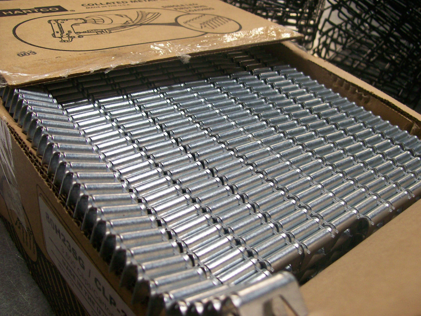 Encore Hartco # CLP-3G ( Galvanized )  Clips 3600 per box ( USA Made )