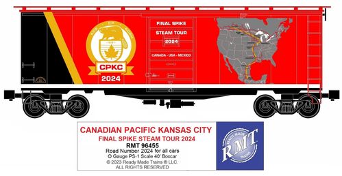RMT # 96455 CANADIAN PACIFIC KANSAS CITY 2024 - 40' PS-1 Boxcar