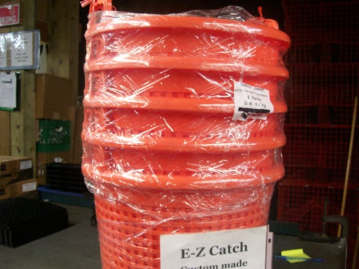 E-Z Catch 5-Pack ( PICK UP ONLY ) # 37030 Large Plastic Orange Crab & Fish Baskets