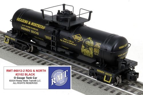 RMT # 96812-2 Reading & Northern ( Car # 2102 - Black ) Single Dome Tank Car