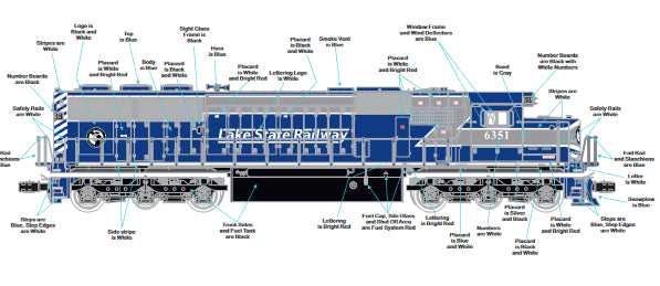 Now in Stock O Scale ( Lake State Railway ) E-Z Catch Custom MTH SD-50 Cab # 6351