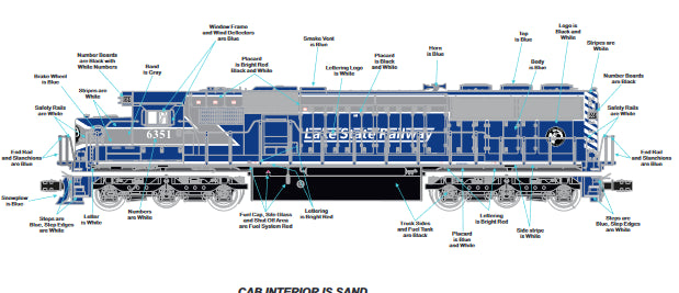 Now in Stock O Scale ( Lake State Railway ) E-Z Catch Custom MTH SD-50 Cab # 6351