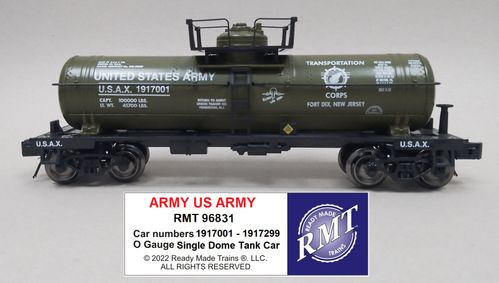 RMT # 96831 US Army Single Dome Tank Car